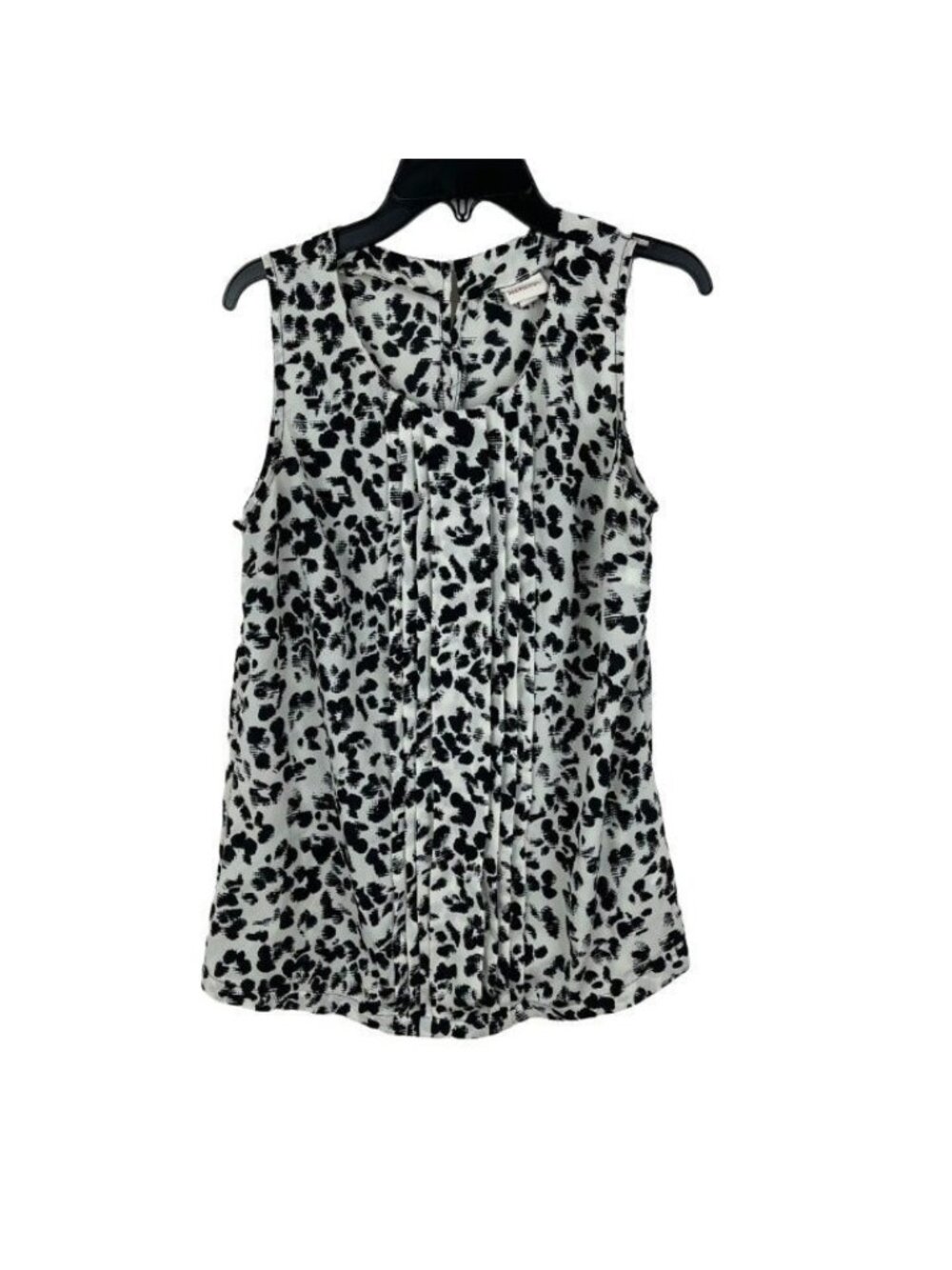 Merona Women Sleeveless Animal Print With Keyhole Back Blouse Size S